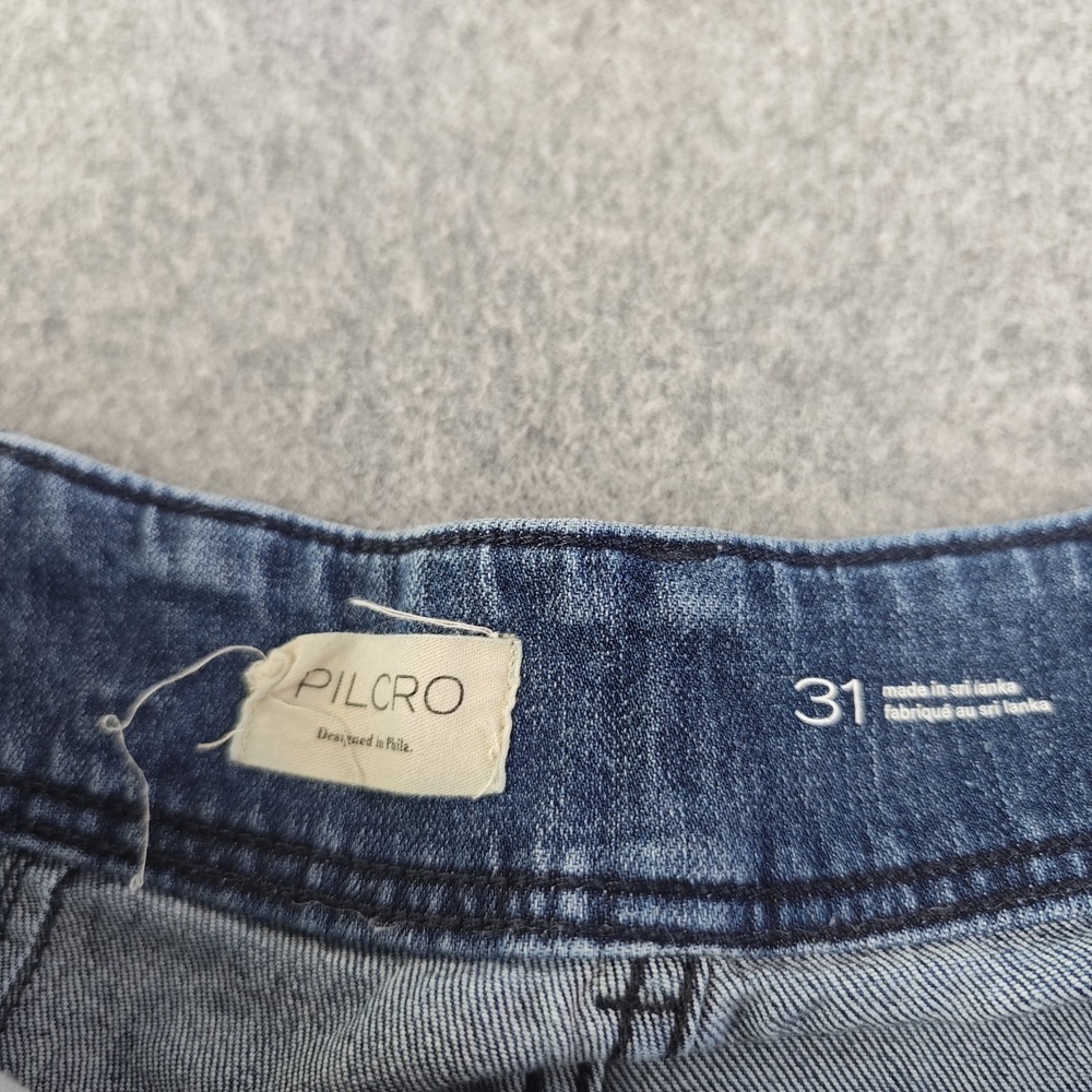 Pilcro Anthropologie Jeans Women's 34x31 (31 Tag) Blue Wide Leg High Rise - Picture 6 of 10